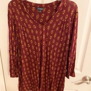 Lucky Brand 3/4 Sleeve Top- size XL